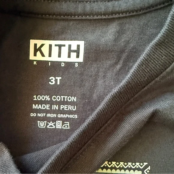 Kith Kids Needle Point Graphic Tee in Black - Picture 3 of 4